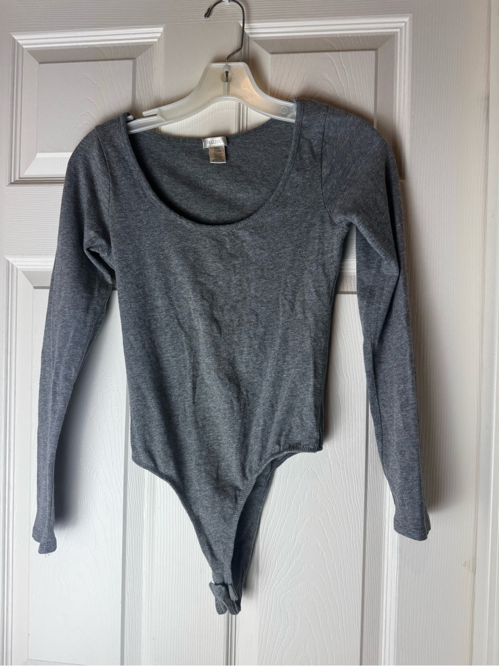 Bozzolo Gray Scoop Neck Lightweight Top